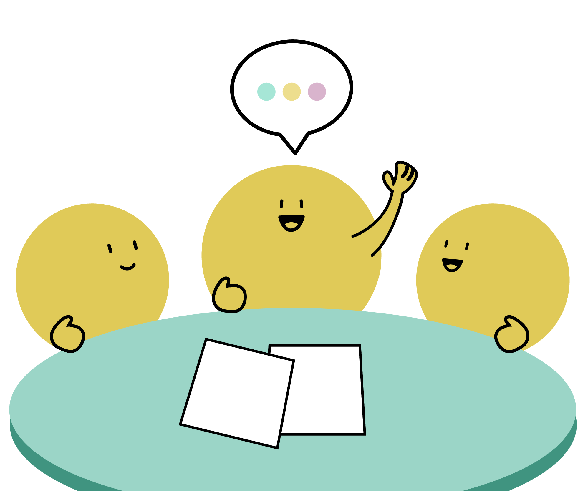 Blob in a team meeting