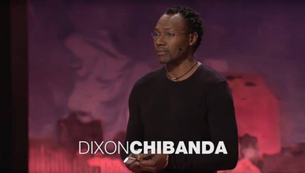 Dixon speaking at TED conference on the friendship bench