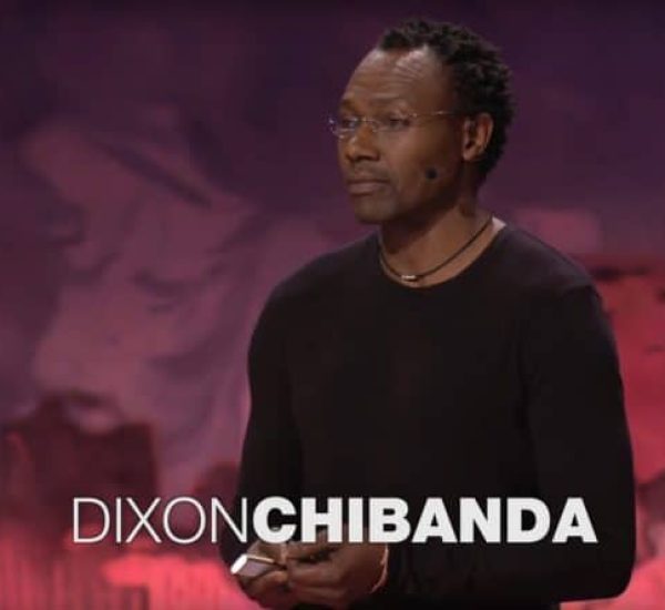 Dixon speaking at TED conference on the friendship bench