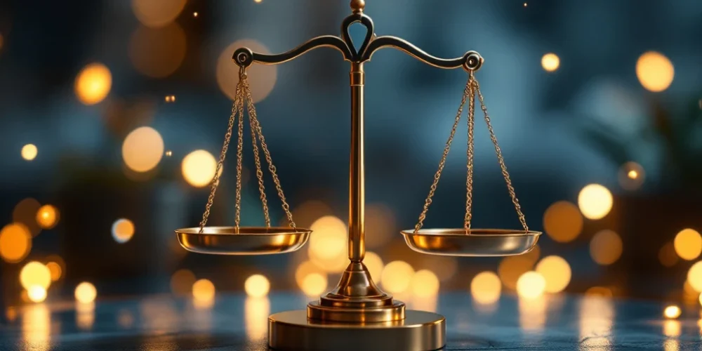 wellness-coaching-balance-scale-data-visualization.jpg Balance scale with glowing wellness icons on one side and data measurement tools on the other, set against modern background with warm golden lighting.